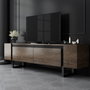 Hanah Home Soporte para TV Yildiz Nogal y Negro